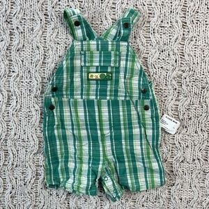 Please Mum Shortall PS099349.SP Shortalls Kids 3-6M Green Cotton Blend NWT
